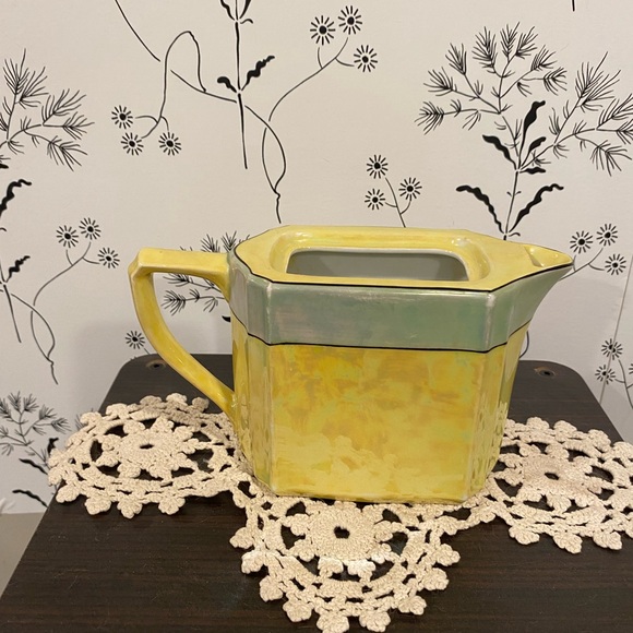 Other - Vintage Yellow Ceramic Pitcher